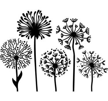 Dandelion flower flower wall decor - TenStickers