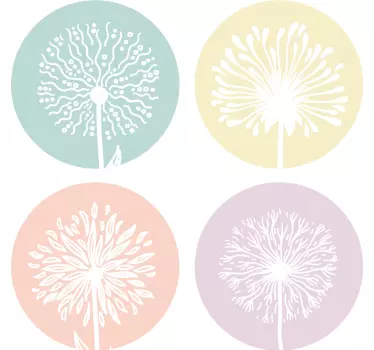 Dandelion stickers flower wall decor - TenStickers