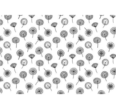 Dandelion pattern laptop stickers - TenStickers
