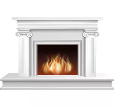 Greek Style Fireplace wall sticker - TenStickers