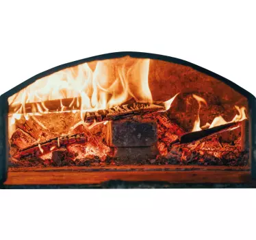 Rustic Brick Fireplace object wall decal - TenStickers
