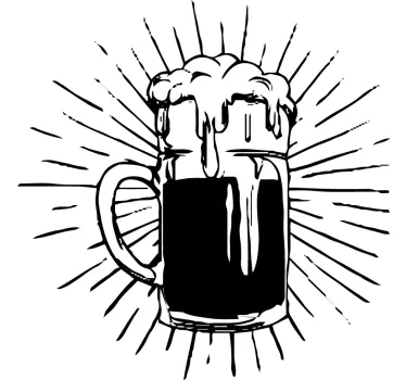 Cuisine wall sticker beer mug design - TenStickers