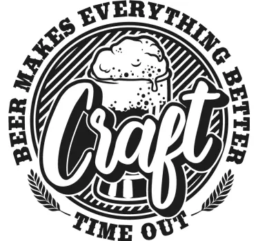 Cuisine wall sticker craft beer quote - TenStickers