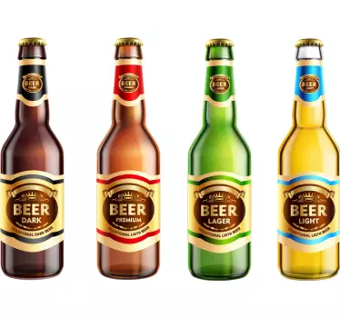 Food sticker beverage bottle set - TenStickers