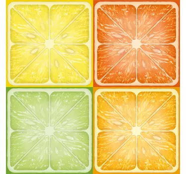 Object sticker citrus slice designs - TenStickers