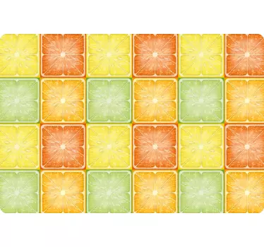 Colorful citrus texture laptop stickers - TenStickers