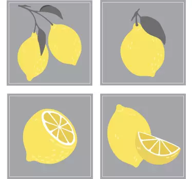 Fruit sticker lemon pattern tiles - TenStickers