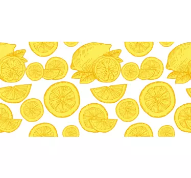 Lemon Slice Pattern fruit sticker - TenStickers
