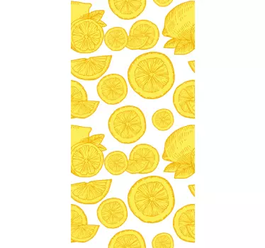 Orange and lemon sketch iPhone decal - TenStickers