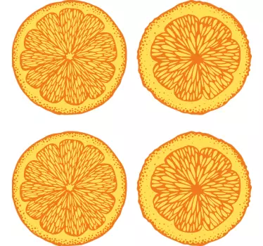 Fruit sticker citrus slice design - TenStickers