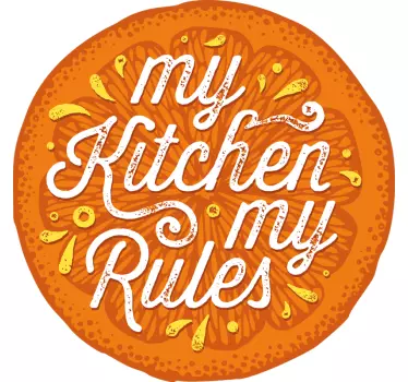 Cuisine wall sticker my kitchen my rules - TenStickers