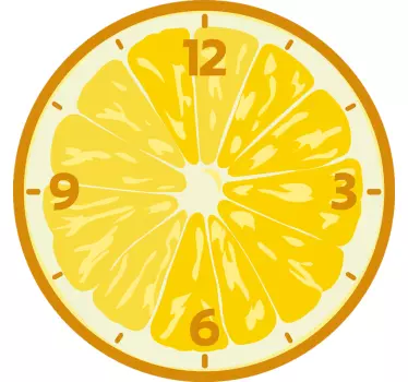 Sliced lemons CLOCK clock sticker - TenStickers