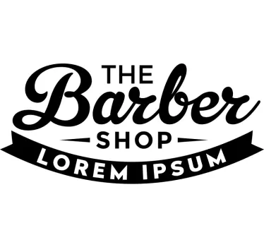 Barber shop customisable with name beauty wall decal - TenStickers