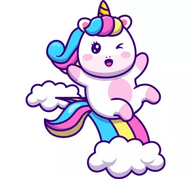 Wall stickers for kid playful unicorn icon - TenStickers