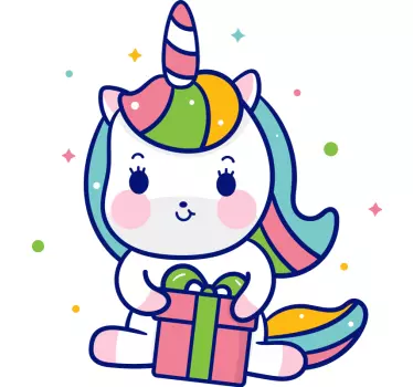 Wall stickers for kid cute unicorn gift - TenStickers