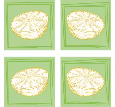 Fruit sticker lime slice designs - TenStickers