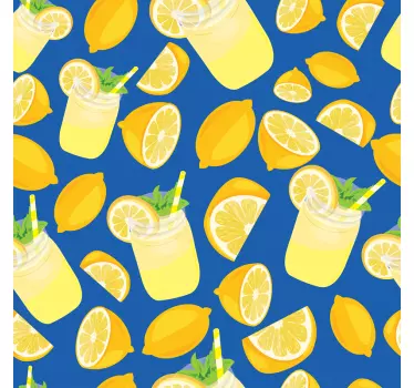 Cuisine wall sticker refreshing citrus design - TenStickers