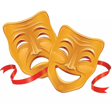 Theatre Masks Decorative Decal - TenStickers