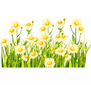 margerites in the field flower wall decor - TenStickers