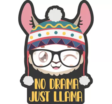 Anime lama illustration wall art - TenStickers