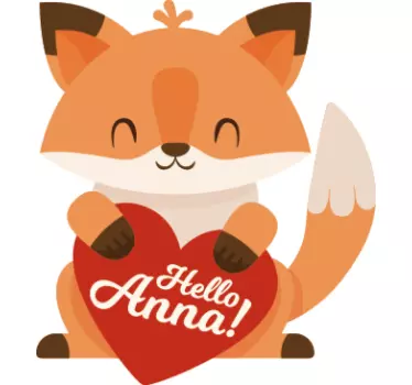 Pet wall art adorable fox sculpture - TenStickers