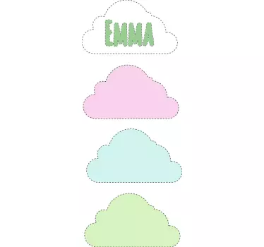 Wall stickers for kid customized cloud shapes - TenStickers