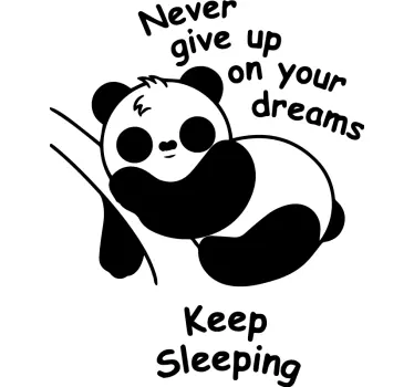 Panda dream motivator wall stickers for kid - TenStickers