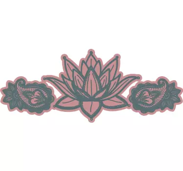Lotus flower for headboard headboard wall sticker - TenStickers