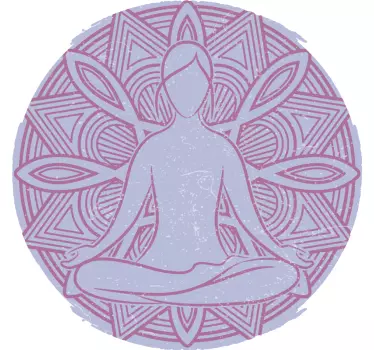 Yoga lotus  flower wall decor - TenStickers