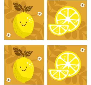 Fruit sticker lemon pattern design - TenStickers
