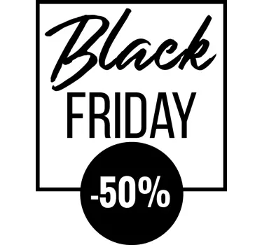 Shop window sticker black friday sale 50% off - TenStickers