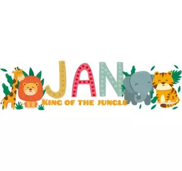 Wall stickers for kid jungle animals custom - TenStickers