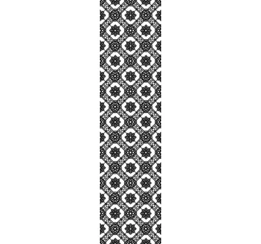Vintage floral pattern window sticker - TenStickers