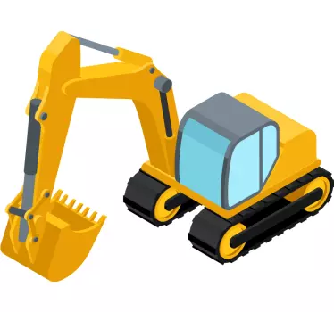 Object sticker excavator loader machine - TenStickers