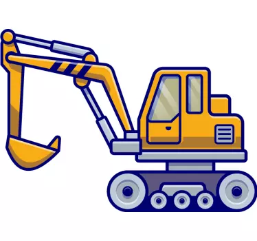 Object sticker excavator machine figure - TenStickers