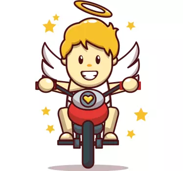 Wall stickers for kid angel on motorcycle - TenStickers