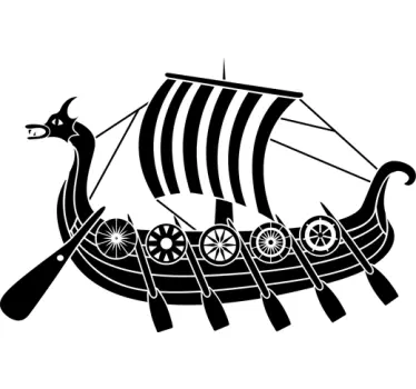 Decorative Viking Ship Sticker - TenStickers