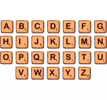 Board game scrabble text game decal - TenStickers