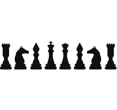 board game chess pieces game decal - TenStickers