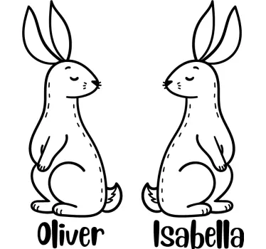 Wall stickers for kid custom rabbit design - TenStickers