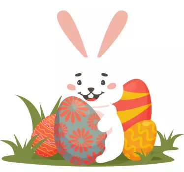 Charming bunny easter wall stickers for kid - TenStickers