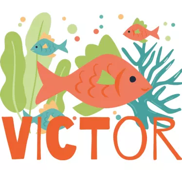 Wall stickers for kid colorful fish scene - TenStickers