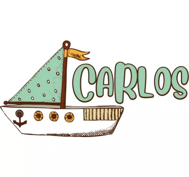 Wall stickers for kid cute sailboat design - TenStickers