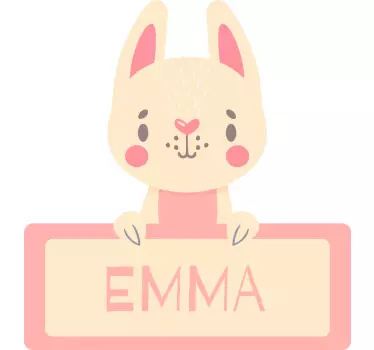 Bunny with name wall stickers for kid - TenStickers
