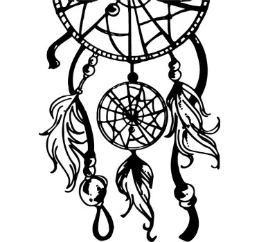 Half dream catcher object wall decal - TenStickers
