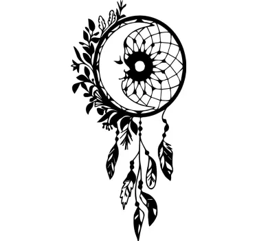Dream catcher with moon object wall decal - TenStickers