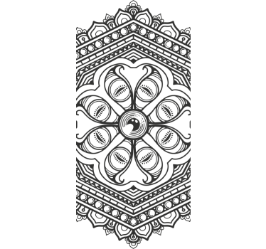 cat eye mandala style window film - TenStickers