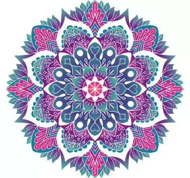 Colored decorative mandala window decal - TenStickers
