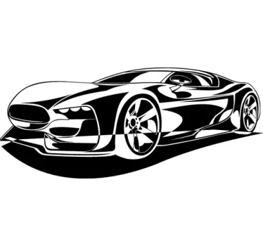 Sports Car Wall Sticker - TenStickers