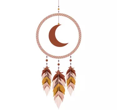 Dreamcatcher with moon object wall decal - TenStickers